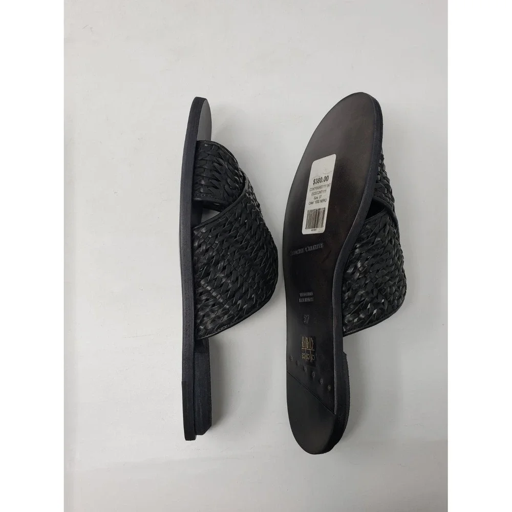Officine Creative Contraire/111 Woven Nappa Leather Slide Sandals EU 37 US 6.5